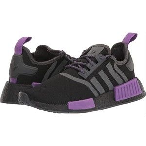 adidas Originals GIRL NMD R1 black/grey/purple Boost cushioning Sneaker Sz 4